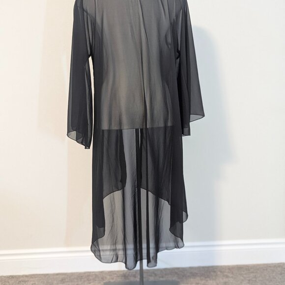 Black Sheer Kimono - Picture 3 of 6